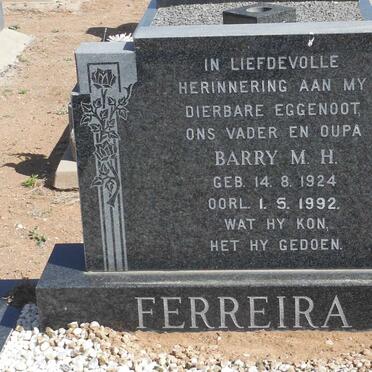 FERREIRA Barry M.H. 1924-1992