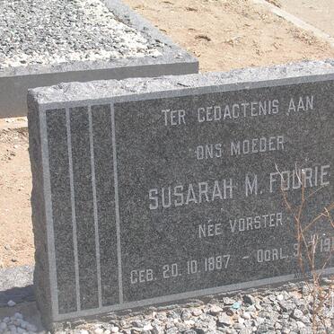 FOURIE Susarah M. nee VORSTER 1887-1968