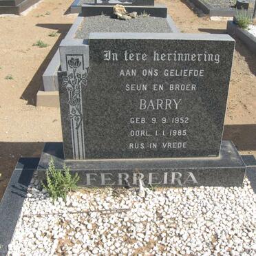 FERREIRA Barry 1952-1985