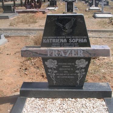 FRAZER Katriena Sophia 1927-2003