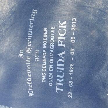 FICK Truida 1926-2013