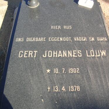 LOUW Gert Johannes 1902-1978