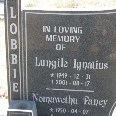 LOBBIE Lungile Ignatius 1949-2001 &amp; Nomawethu Fancy 1950-