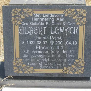 LEMACK Gilbert 1932-2001