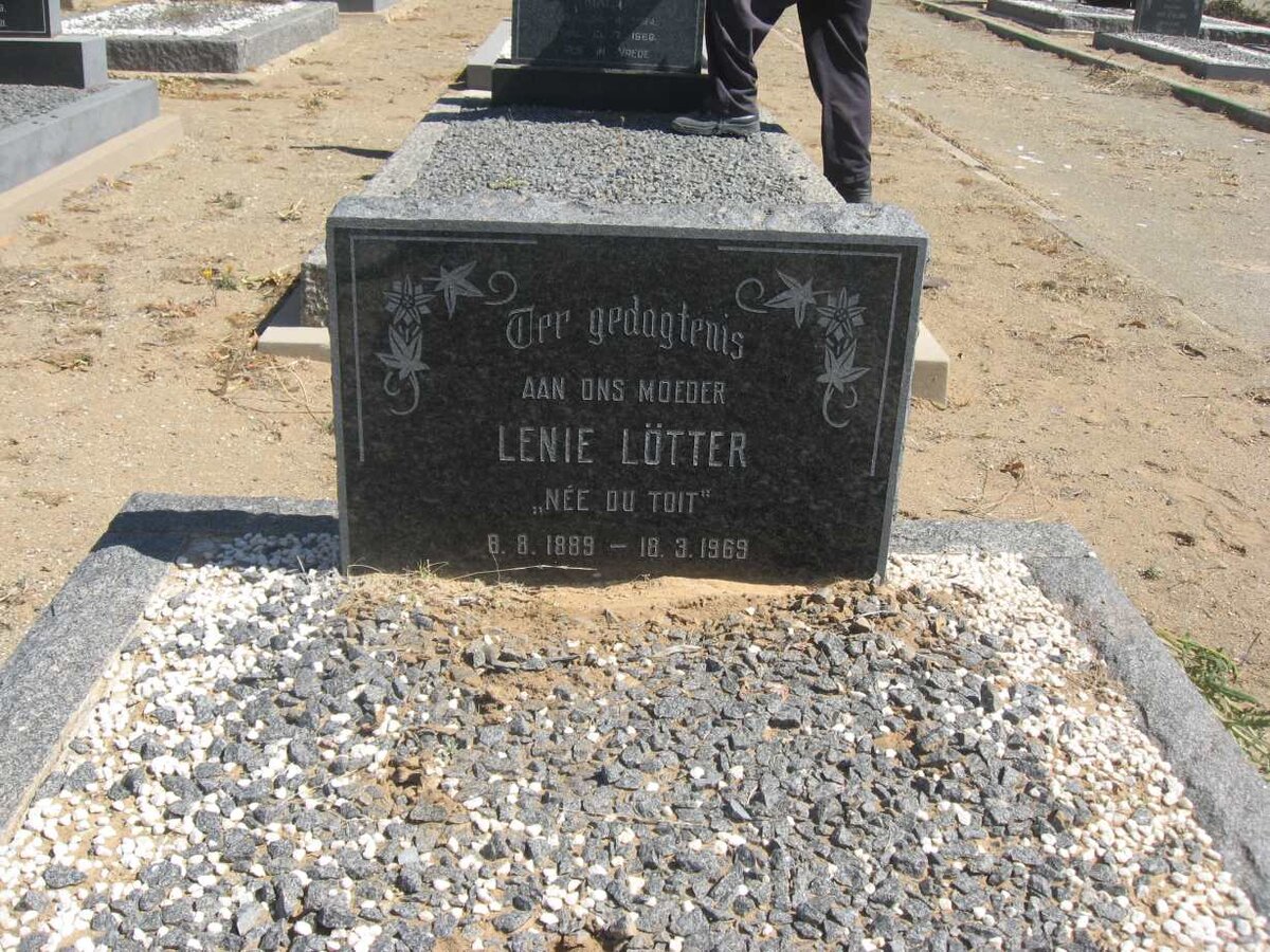 LOTTER Lenie nee DU TOIT 1889-1969
