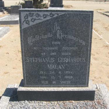 MALAN Stephanus Gerhardus 1894-1968