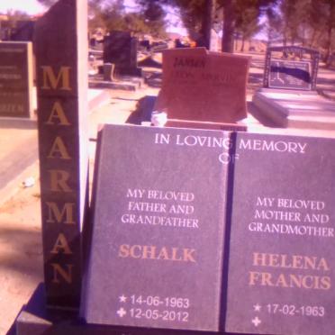MAARMAN Schalk 1963-2012 &amp; Helena Francis 1963-