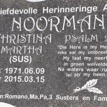 NOORMAN Christina Martha 1971-2015