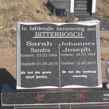 BITTERBOSCH Johannes Joseph 1964-2017 &amp; Sarah Sandra 1964-2010