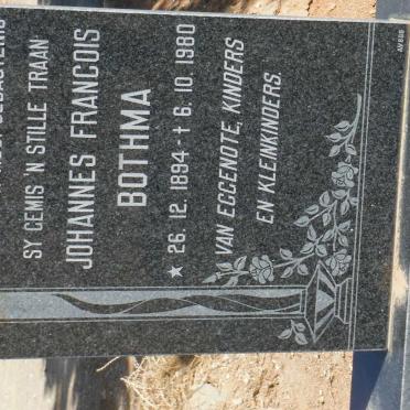 BOTHMA Johannes Francois 1894-1980 &amp; Elsie Magdalena 1903-1994