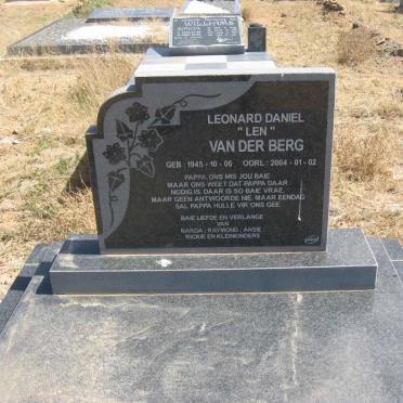 BERG Leonard Daniel, van der 1945-2004
