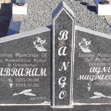 BANGO Abraham 1933-2014 &amp; Agnes Magdalena 1936-