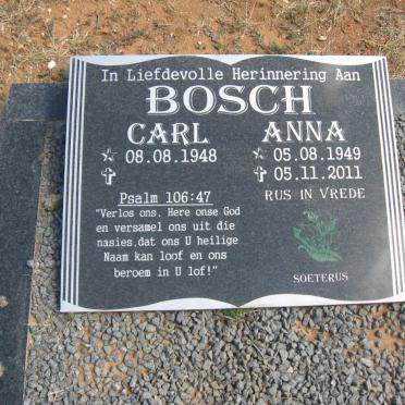 BOSCH Carl 1948- &amp; Anna 1949-2011