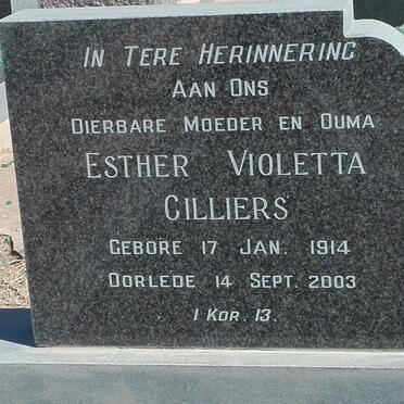 CILLIERS Abraham Jacobus 1910-1974 &amp; Esther Violetta 1914-2003