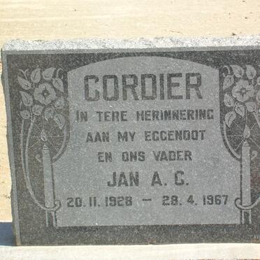CORDIER Jan A.C. 1928-1967