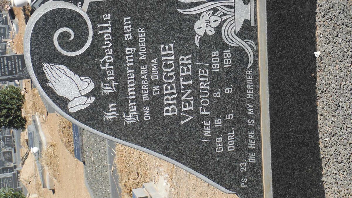 VENTER Breggie nee FOURIE 1908-1981