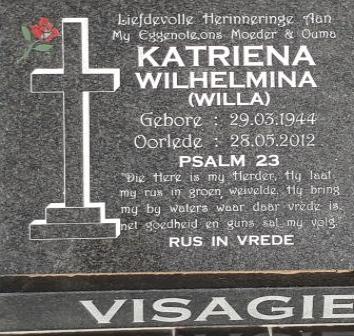 VISAGIE Katriena Wilhelmina 1944-2012