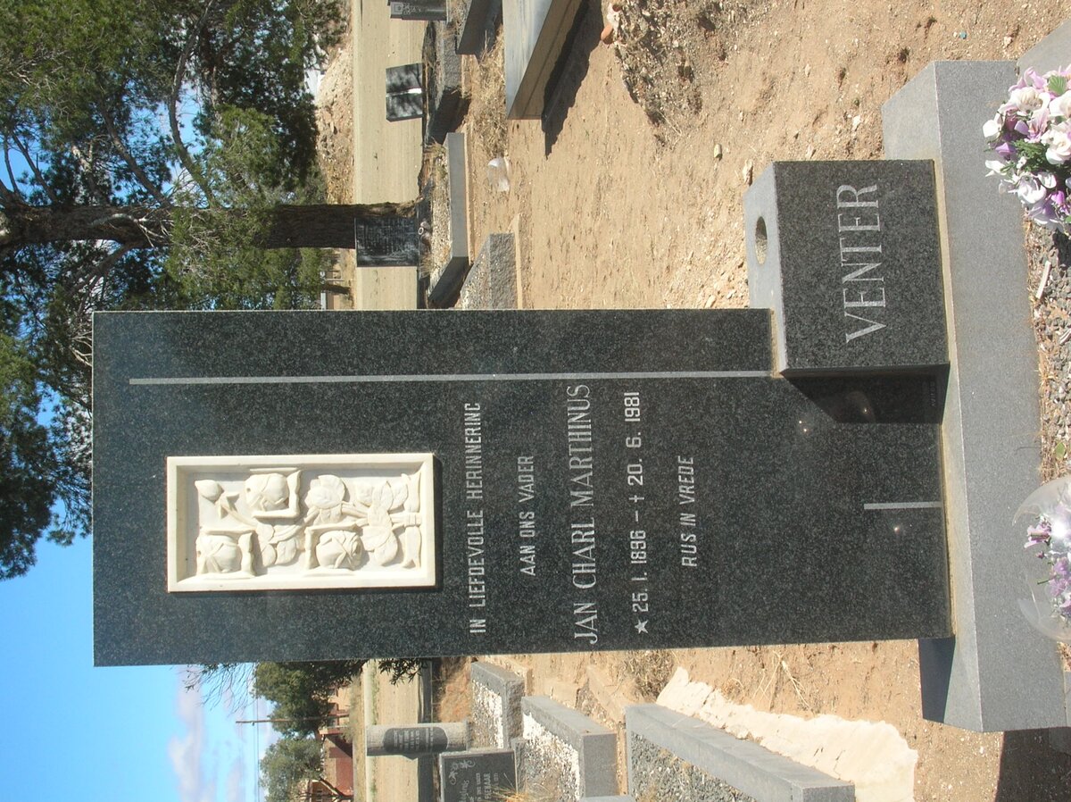 VENTER Jan Charl Marthinus 1896-1981 