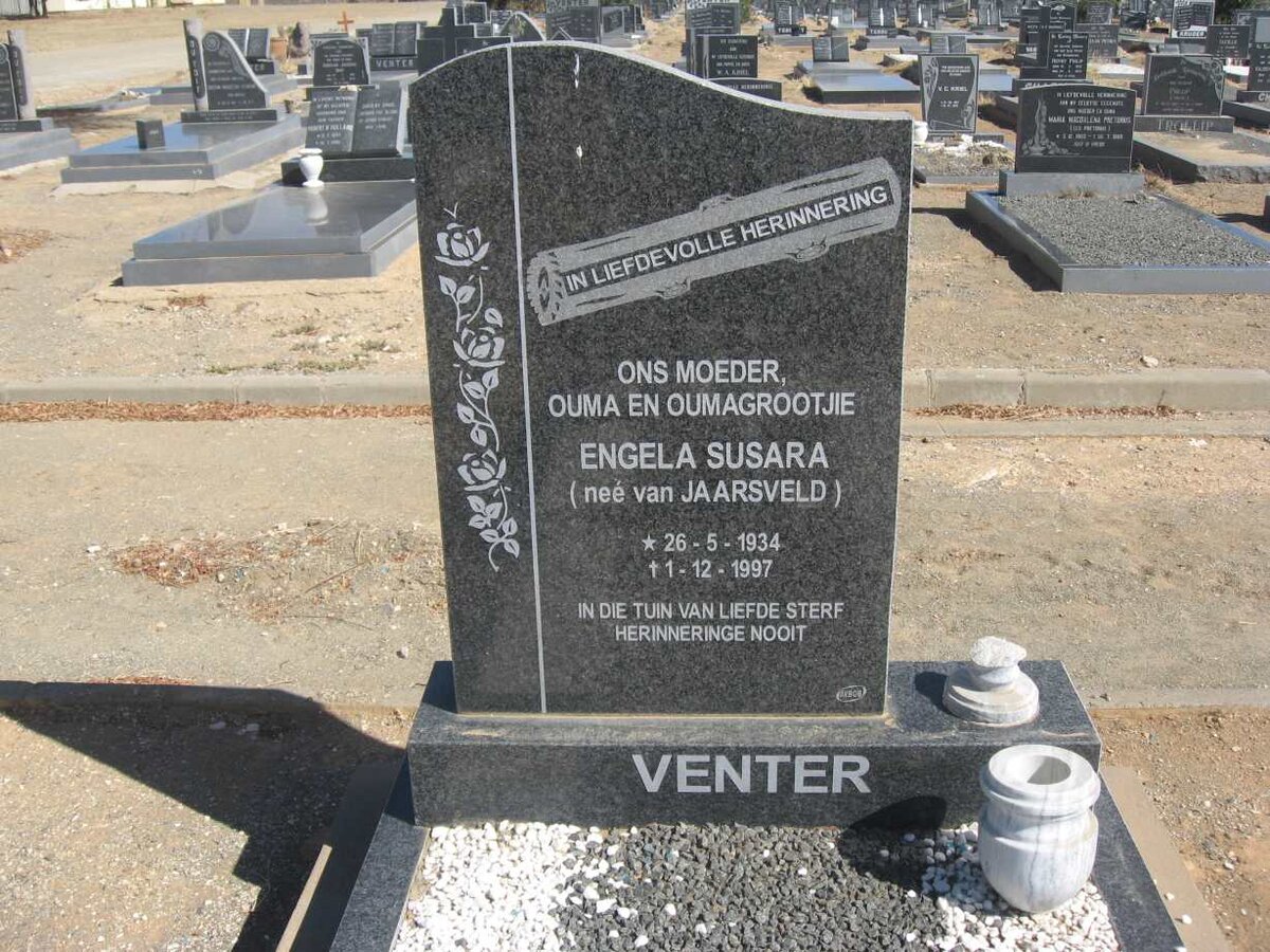 VENTER Engela Susara nee VAN JAARSVELD 1934-1997