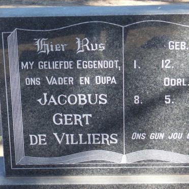 VILLIERS Jacobus Gert, de 1925-1982