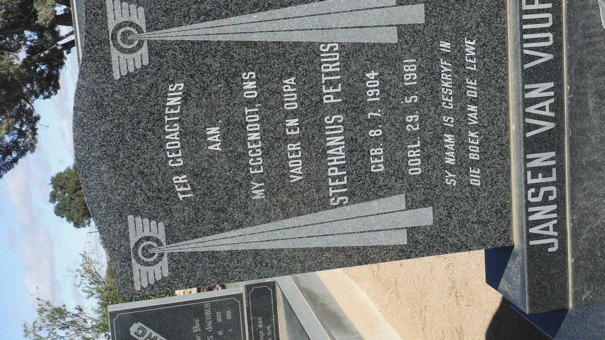 VUUREN Stephanus Petrus, Jansen van 1904-1981 