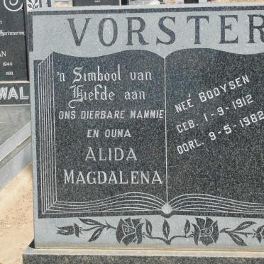 VORSTER Alida Magdalena nee BOOYSEN 1912-1982