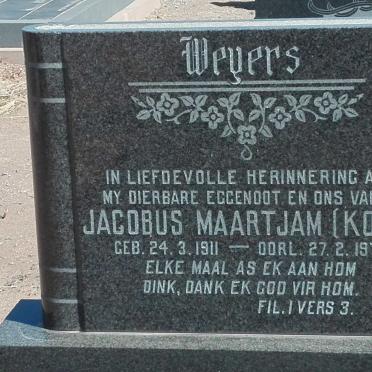 WEYERS Jacobus Maartjam 1911-1974