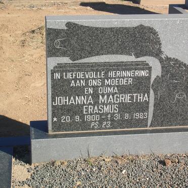 ERASMUS Johanna Magrietha 1900-1983