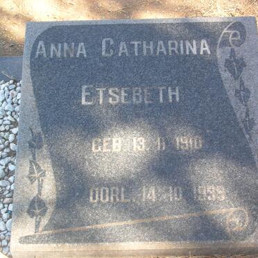 ETSEBETH Anna Catharina 1910-1999