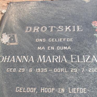 DROTSKIE Johanna Maria Elizabeth 1935-200?