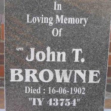 BROWNE John T. -1902