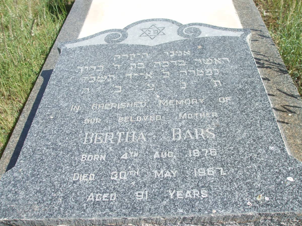 BARS Bertha 1876-1967