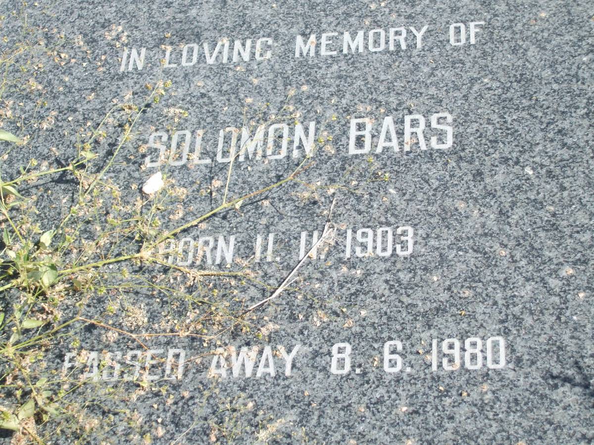 BARS Solomon 1903-1980