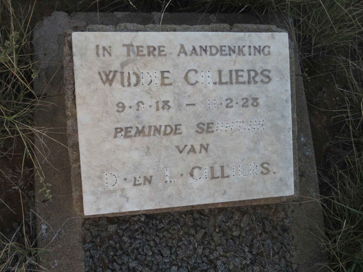 CILLIERS Widdie 1918-1928