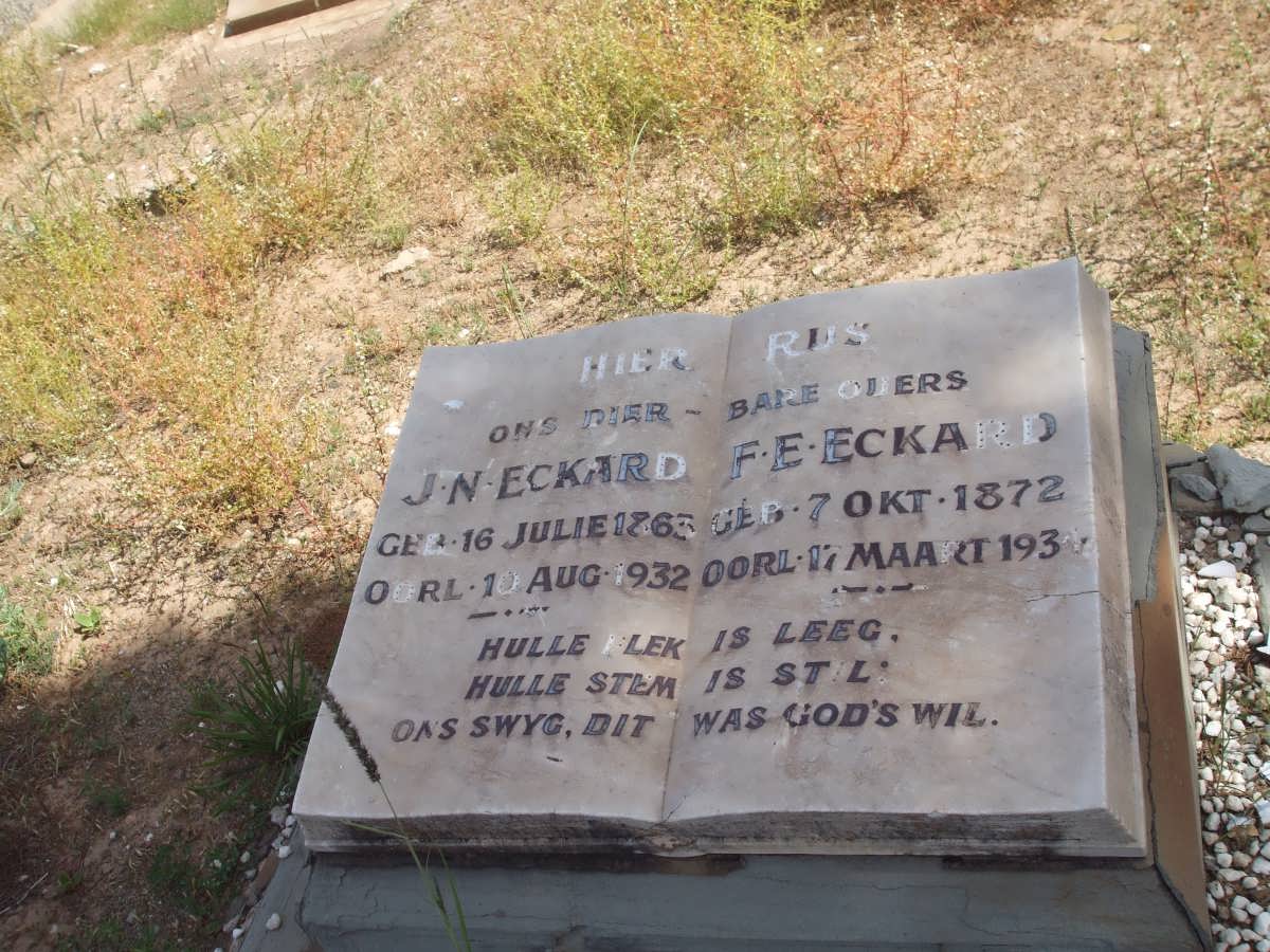 ECKARD J.N. 1863-1932 &amp; F.E, 1872-1934