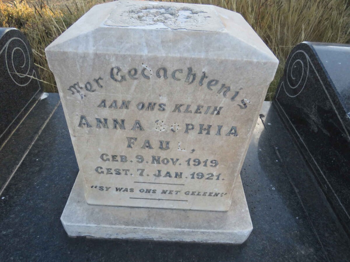 FAUL Anna Sophia 1919-1921