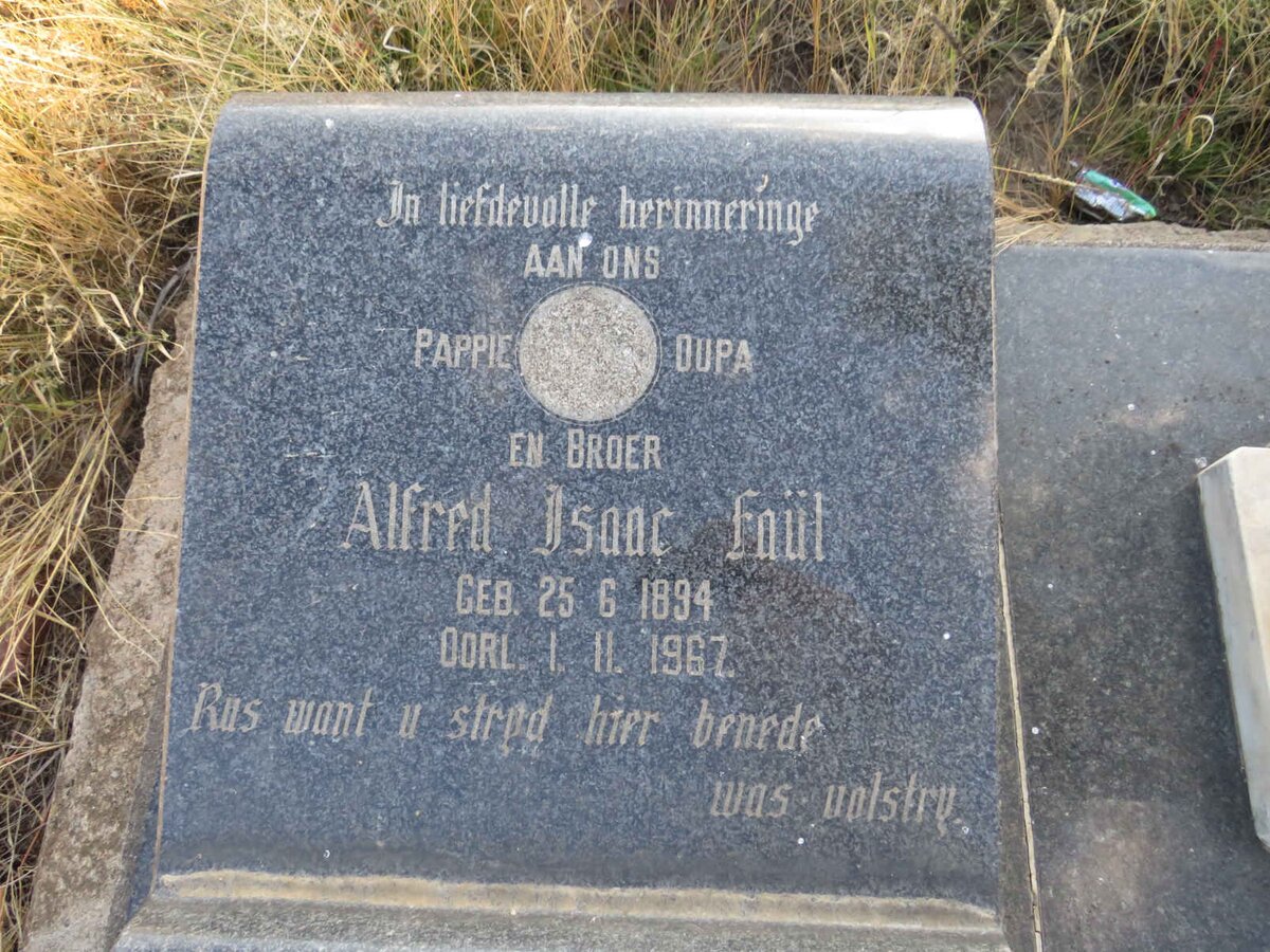 FAUL Alfred Isaac 1894-1962