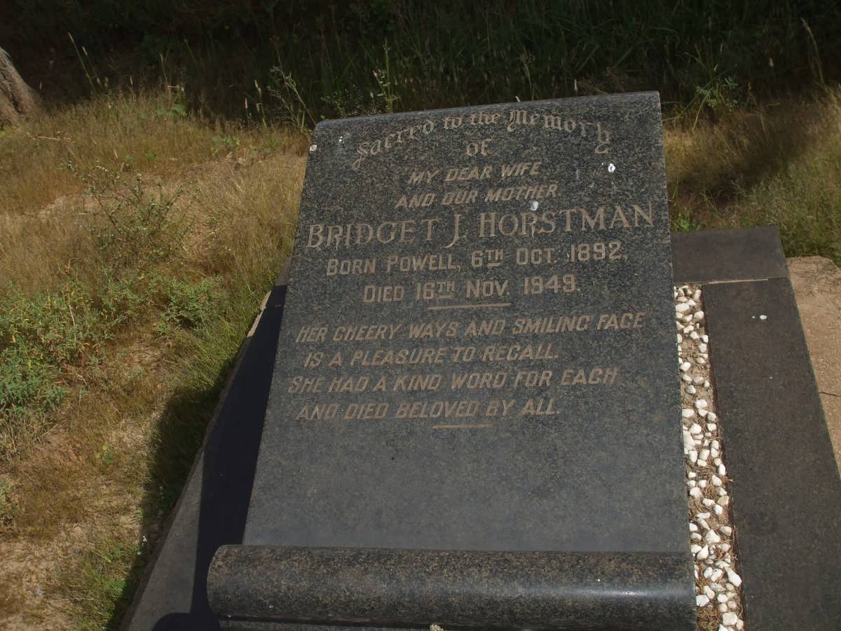 HORSTMAN Bridget J. nee POWELL 1892-1949