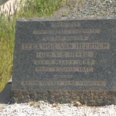 HEERDEN Eleanor, van nee V.D. HEVER 1887-1942