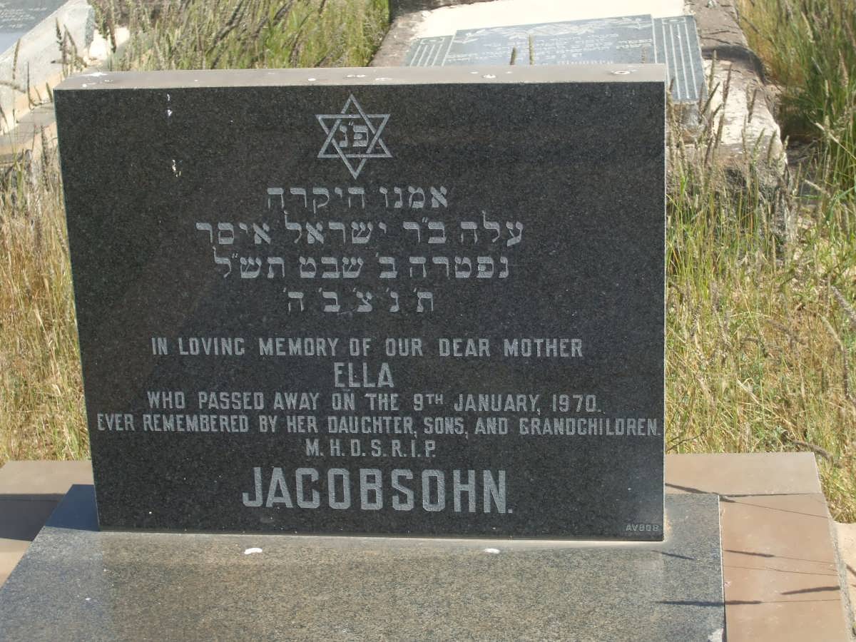 JACOBSOHN Ella -1970