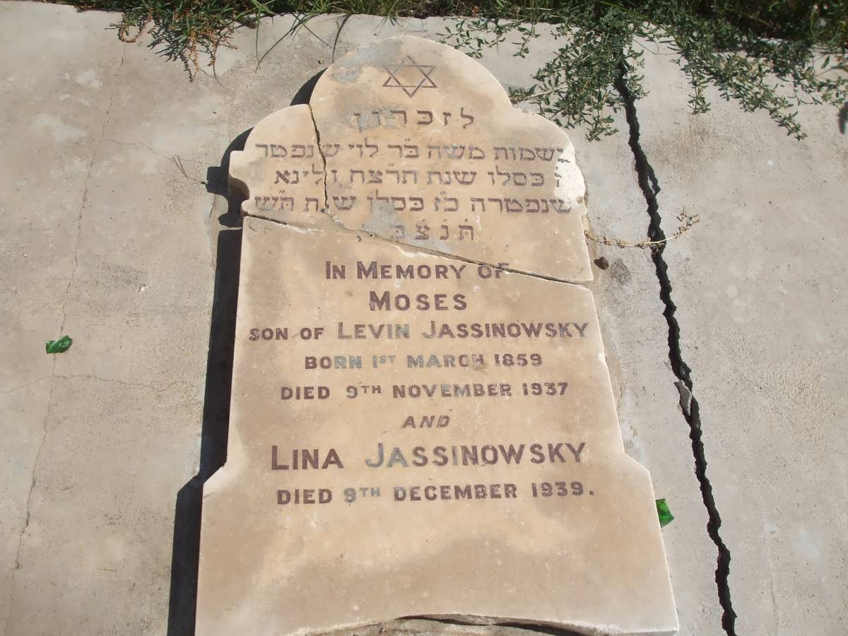 JASSINOWSKY Moses 1859-1937 &amp; Lina -1939