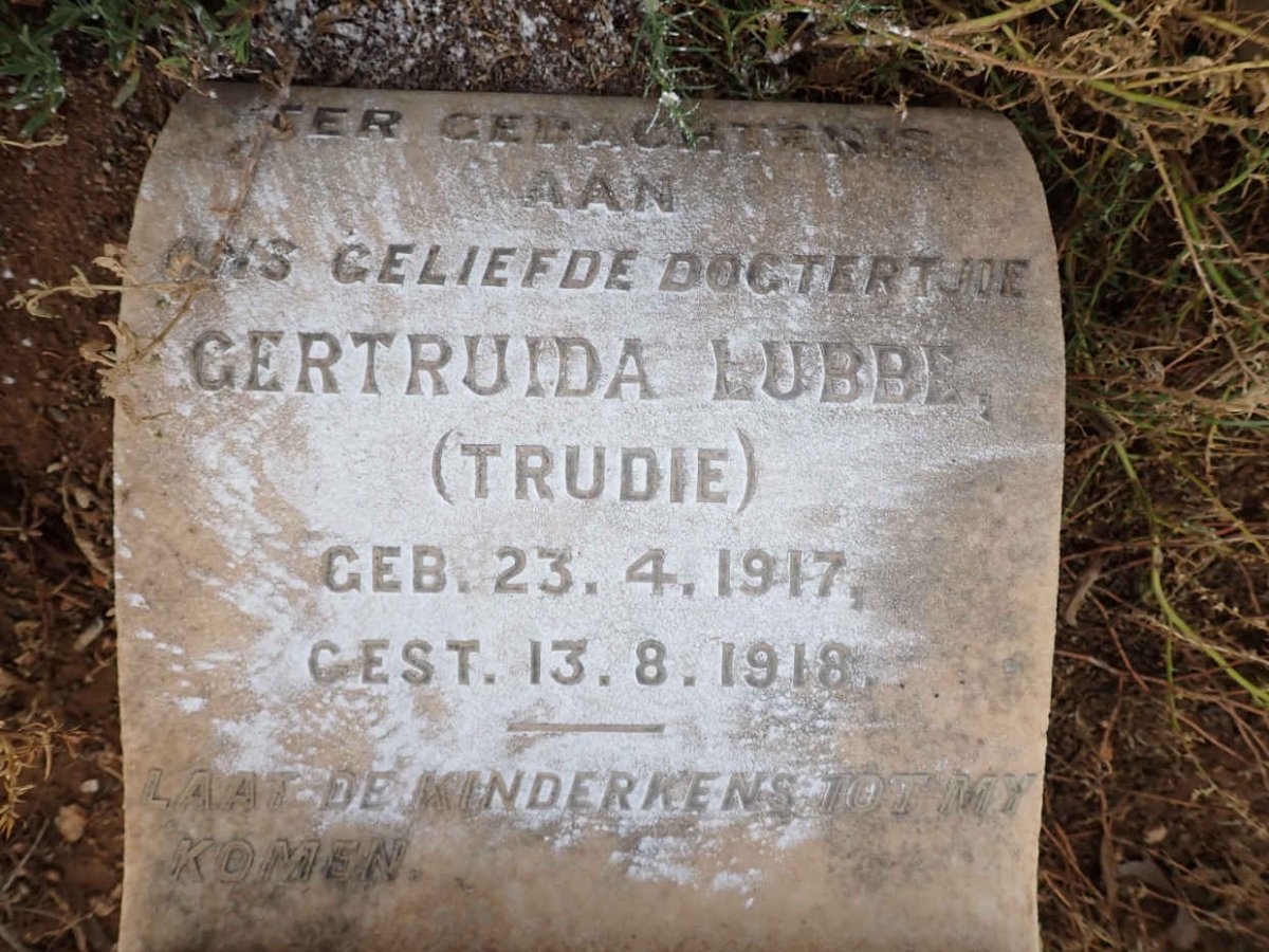LUBBE Gertruida 1917-1918