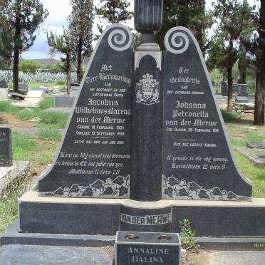 MERWE Jacobus Wilhelmus Barend, van der 1904-1958 &amp; Johanna Petronella  OLIVIER 1914-