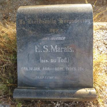 MARAIS E.S. nee DU TOIT 1860-1944