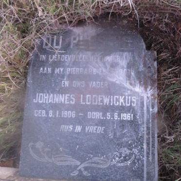 PLESSIS Johannes Lodewickus, du 1906-1961