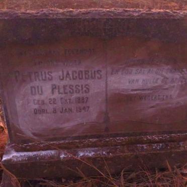 PLESSIS Petrus Jacobus, du 1887-1947