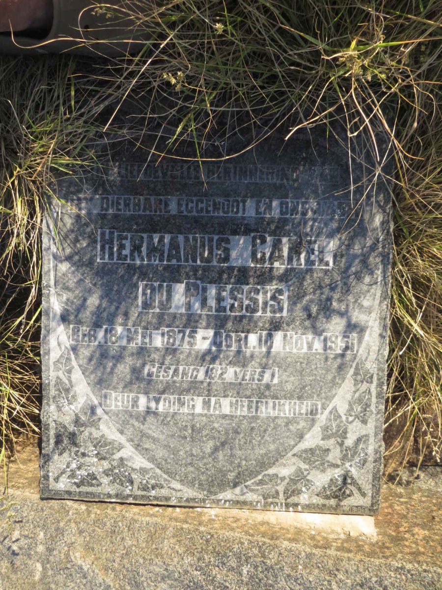 PLESSIS Hermanus Carel, du 1875-1951