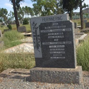 ROOS Jacobus Gerhardus 1856-1946 &amp; Josina Elizabeth MARAIS 1857-1947