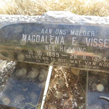 VISSER Magdalena E. nee HENNING 1889-1984