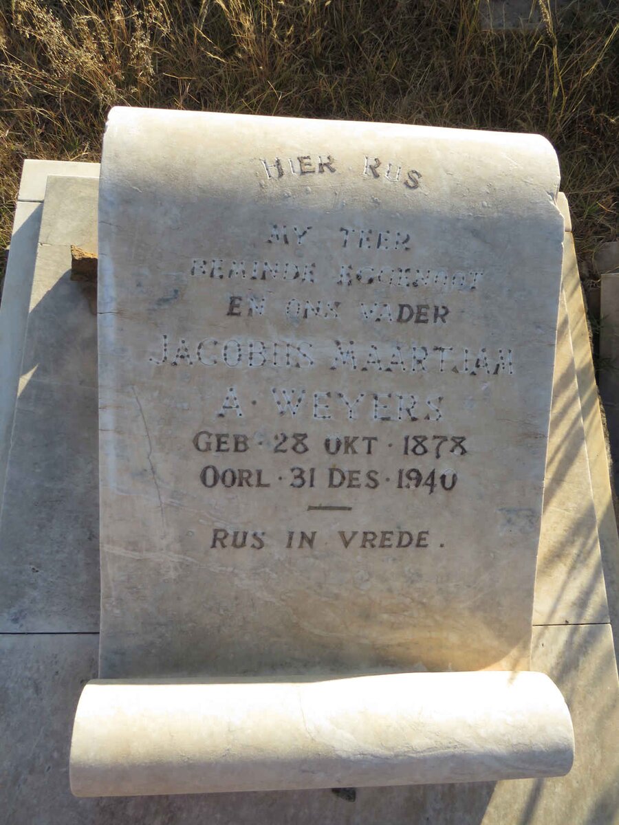 WEYERS Jacobus Maartjam A. 1878-1940